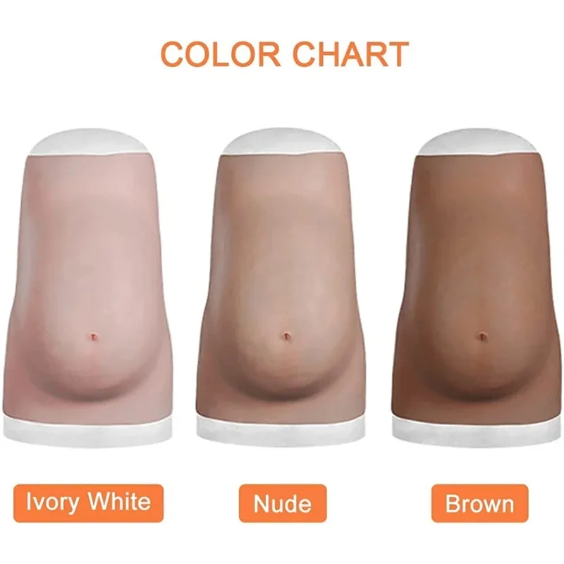 RT01 No Mudline Pregnant Belly False Pregnant Gut Silicone Belly Cosplay Crossdresser Actors 2-3kg Fake Pregnancy Pansa Femm&Gf1