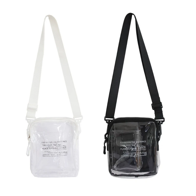 

Girls Harajuku Bag Womens Clear Crossbody Bag Lady Mini Shoulder Bag Fashion Handbag Simple Phone Bag Ins