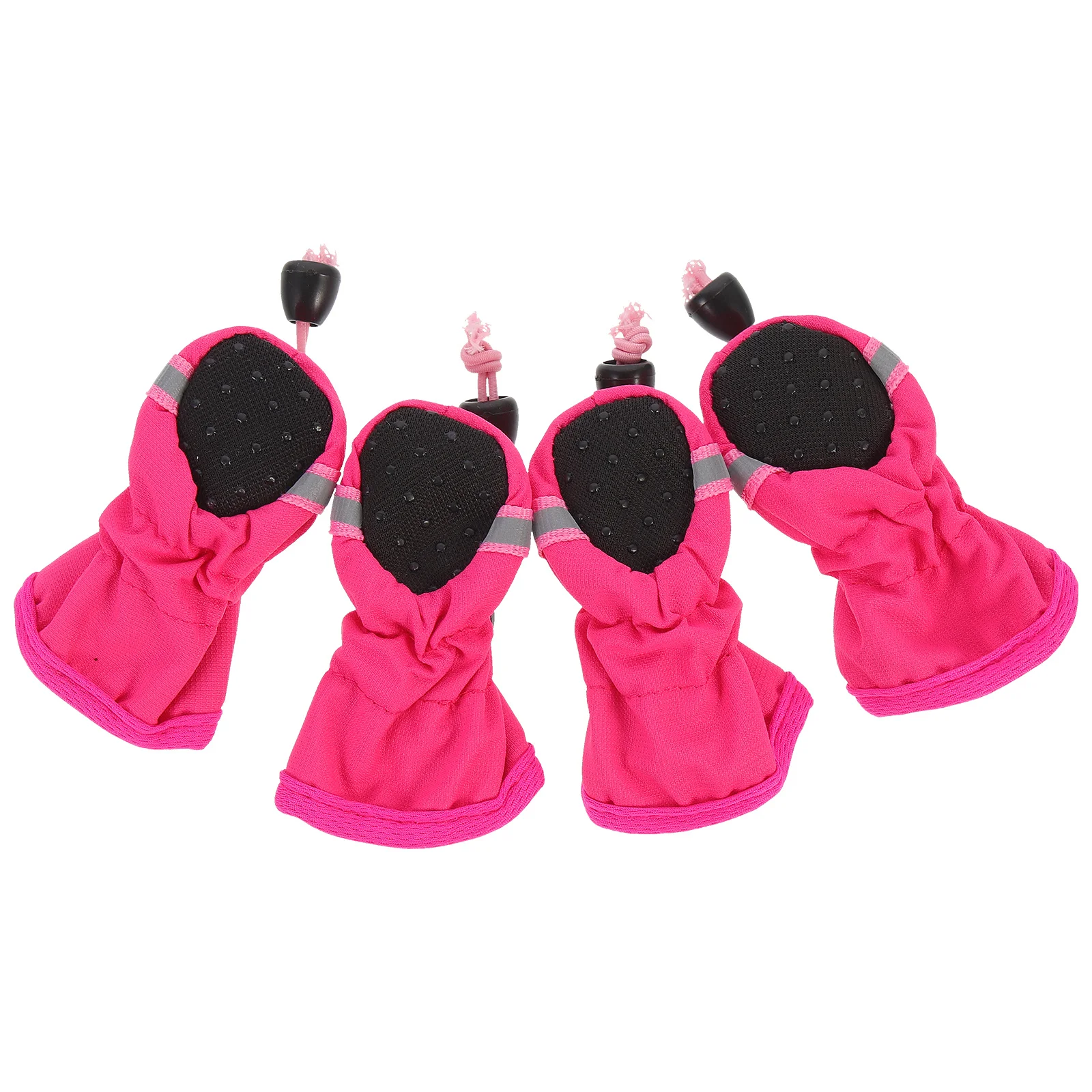

4 Pcs Dog Waterproof Foot Cover Shoes Toe Paw Protector for Hot Pavement Protectors Dogs Small Pet Covers Rain Boots Snow