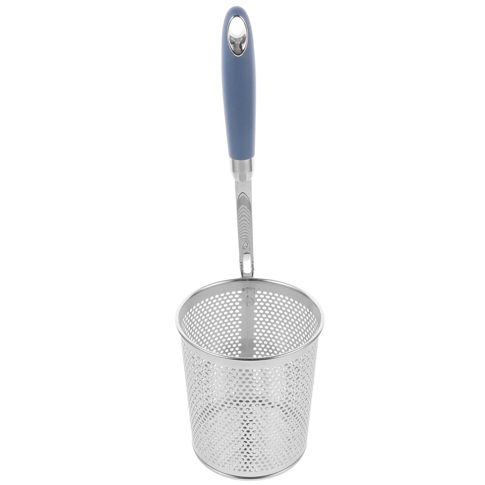 

Anti-slip Blue Small Strainer Spoon Stainless Steel Pasta Noodle Strainer with Handle Kitchen Cookware Colander Tool