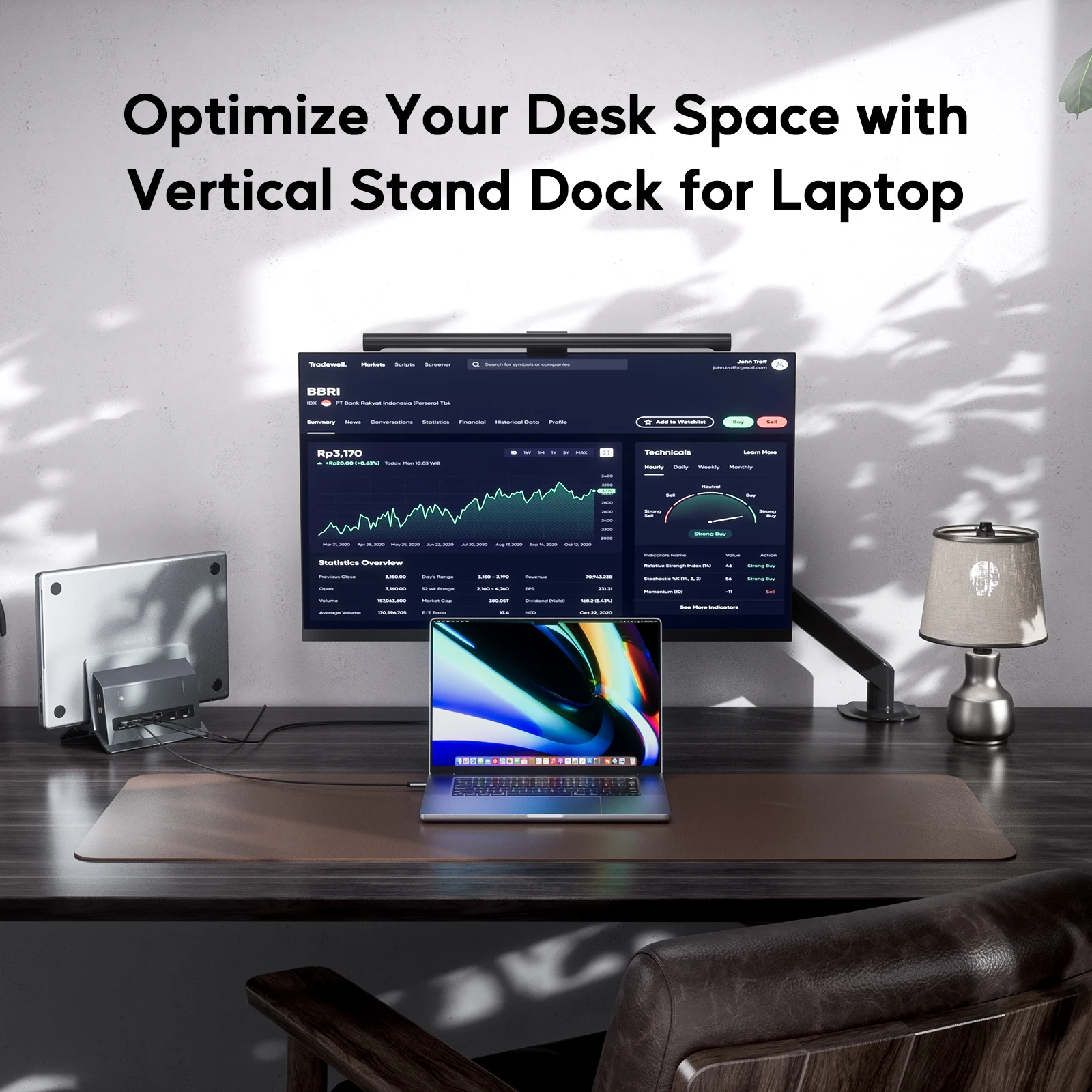 11-in-1 MacBook Docking Station, Vertical Laptop Docking Station with M.2 NVMe case Compatible with MacBook,Windows Mac Mini - Image 3