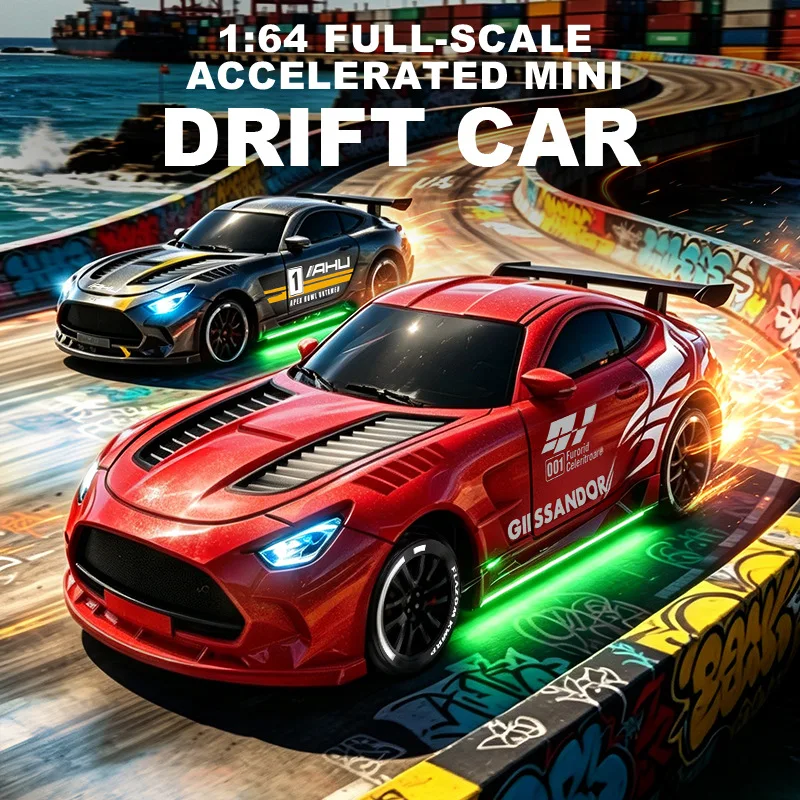New 1/64 Mini Drift Car Desktop Series Remote Control 2.4g 4wd Racing Full Scale Rx7 Micro Card Van Gtr Boys Racing Toy - view 5