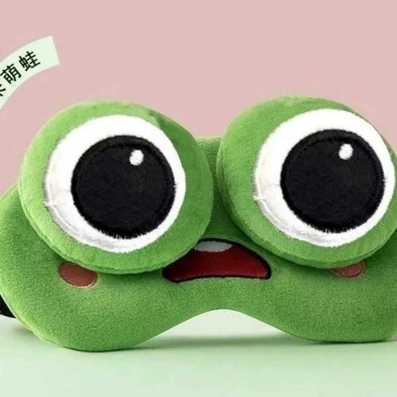 Cute Eye Mask That Can Be Used for Ice Compresses While Sleeping, Cartoon Sad Frog with Funny Poses, Sleep Mask That Blocks Light