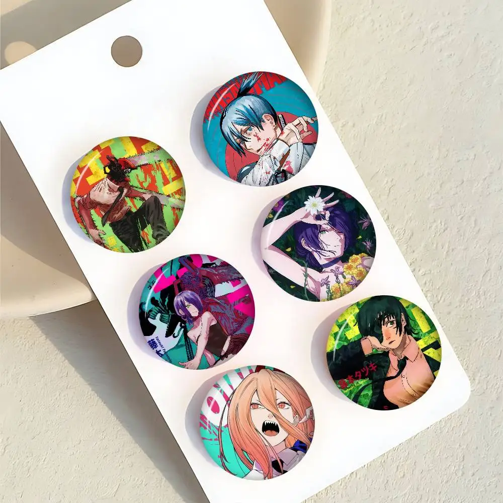 Japan C-Chainsaw ManS Anime    Anime Brooches Cute Cartoon Badge Jacket Jeans Lapel Pin Gift Accessorie