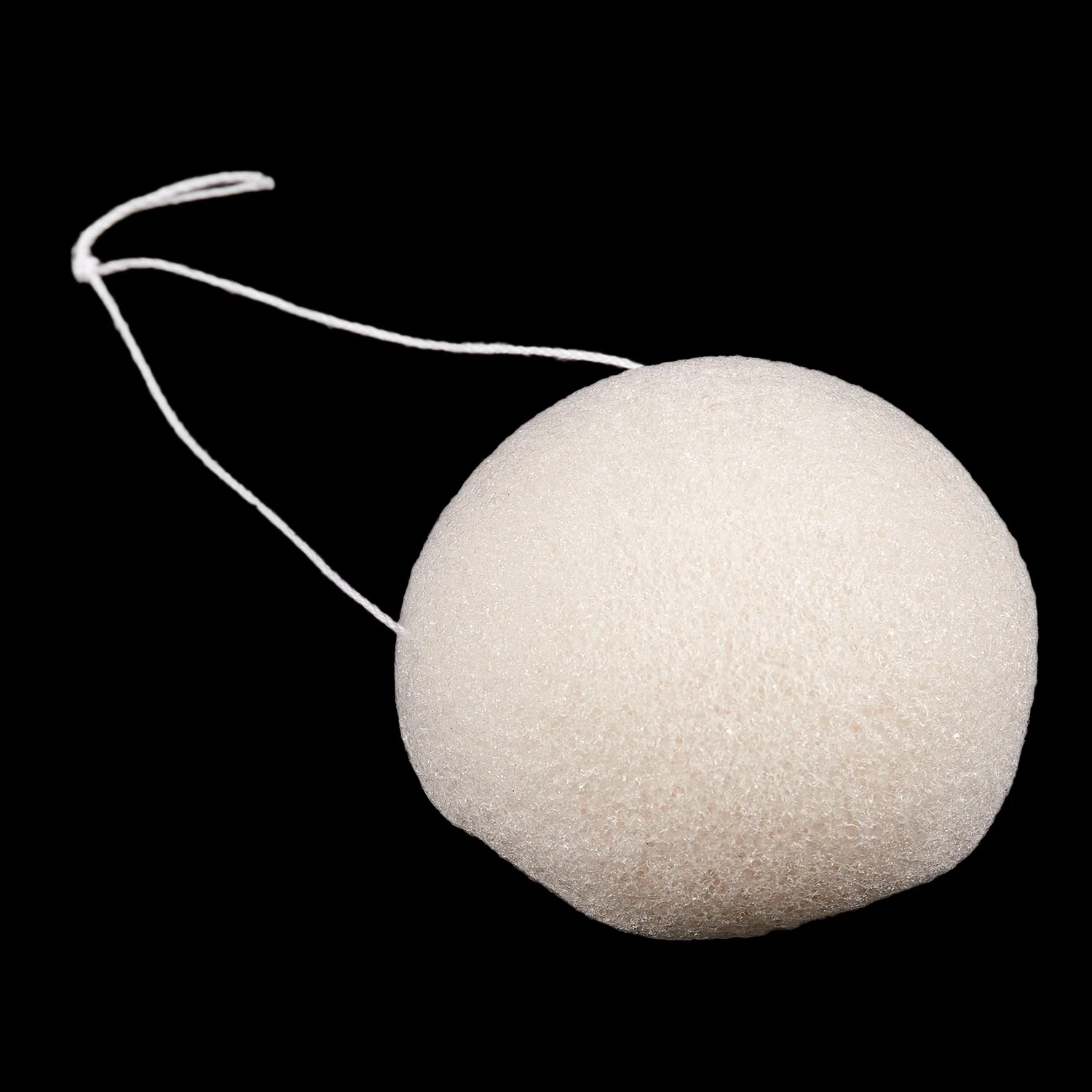 Konjac Konnyaku Jelly Fiber Face Makeup Wash Pad ทําความสะอาดฟองน้ําพัฟ Exfoliator-สีขาว