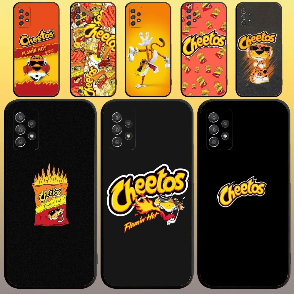 Hot Cheetos Phone Case for SamsungA 91,80,73,72,71,70,53,52,51,42,41,40,32,31,30,22,21,20,13 S 4G 5G Soft Black Case