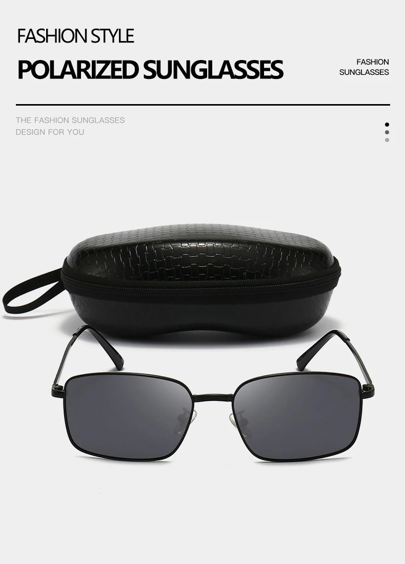 Vintage Metall-Sonnenbrille mit quadratischem Rahmen, polarisiert, Gesichtsformend & Vielseitiger Stil mit UV-Schutz 5047 – Detail 1