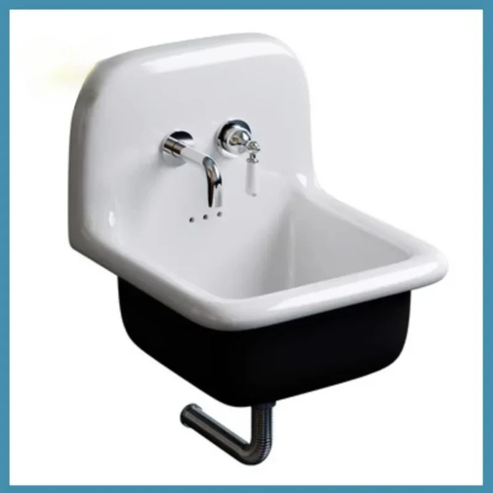 

Personality Retro Wall Hanging Washbasin Embedded Faut One Small Bathroom Balcony Washbasin Homestay Hotel