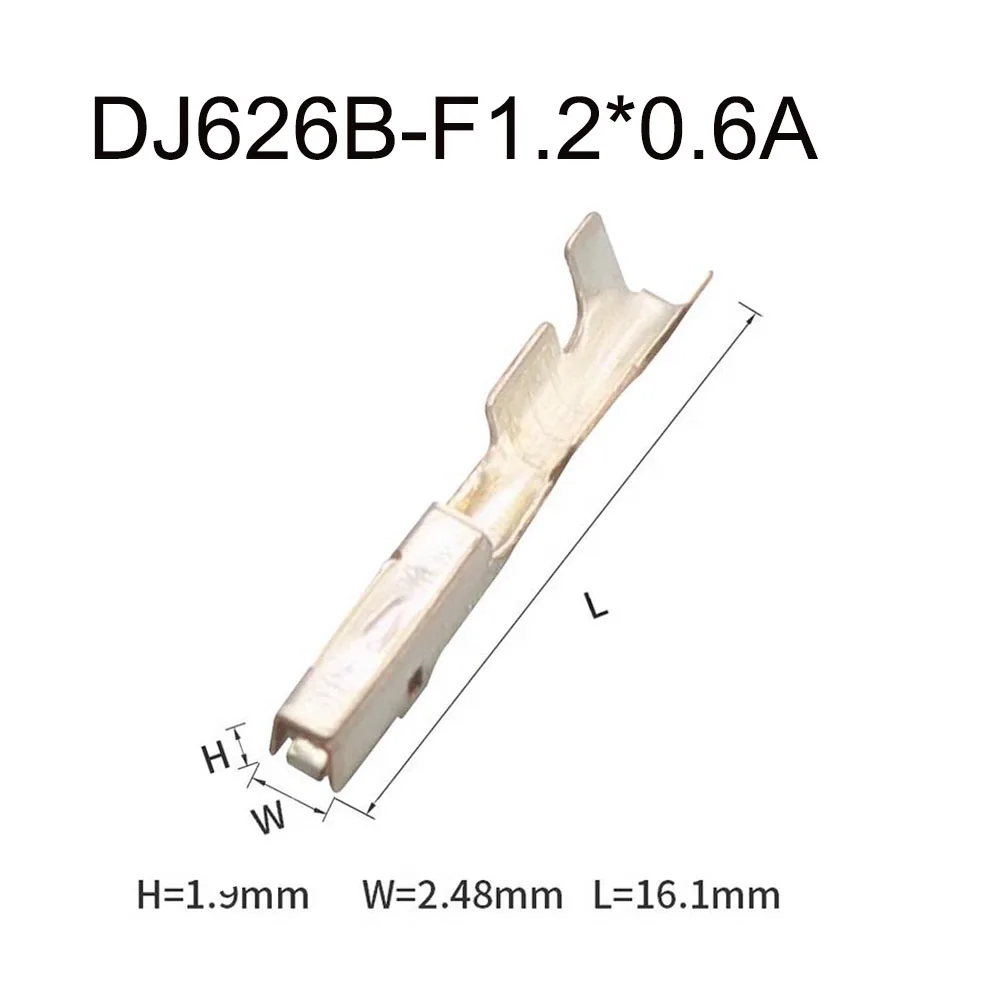 

1000PCS DJ626B-F1.2*0.6A Terminal connector brass pin Waterproof harness terminal cable socket