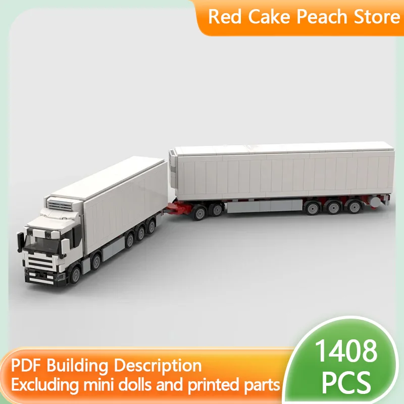 

City Car Model MOC Building Bricks Cold Chain Transport Vehicle Modular Technology Assemble Children Suit Toys Gifts Holiday