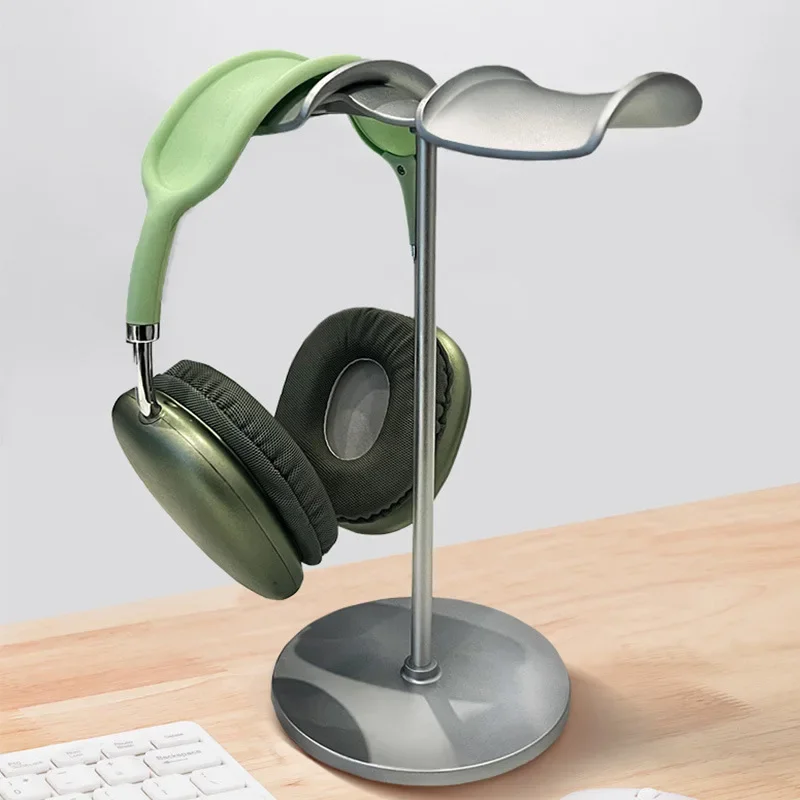 Staffa di supporto per cuffie doppia in metallo ABS di moda Supporto per auricolari con doppio gancio Supporto da tavolo per espositore per cuffie da gioco
