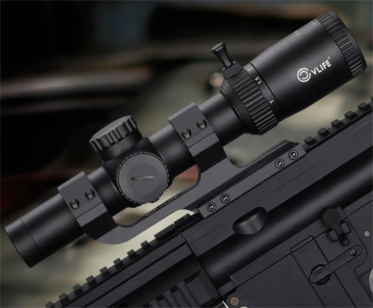 CVLife Eaglefeather 1-6x24 LPVO Escopo Optics Riflescope Reticle Sfp Reticular Reticular com Montagem de cantilever de 30 mm e redefinição zero