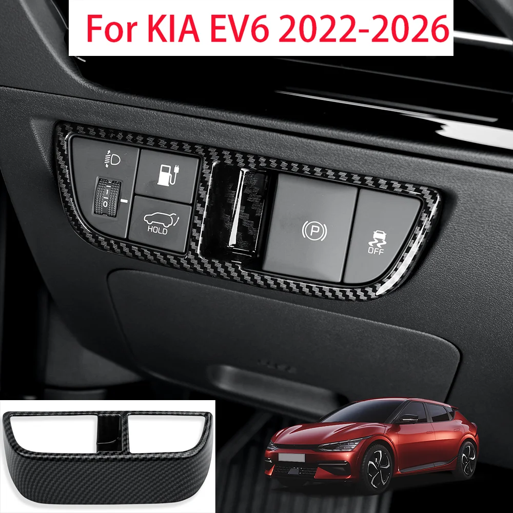 Fit For Kia EV6 2022 2023 2024 2025 2026 LHD RHD Auto Interior Accessory Headlight Adjustment Switch Panel Frame Protective Cove
