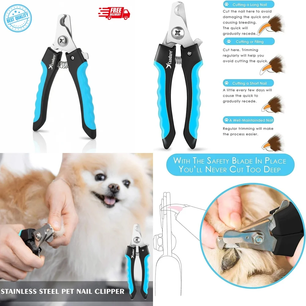 

Машинки для стрижки ногтей для домашних животных, собак, кошек, профессиональный инструмент для ухода за ногтями из нержавеющей стали, триммер, шлифовальный станок с защитным кожухом для маленьких и больших