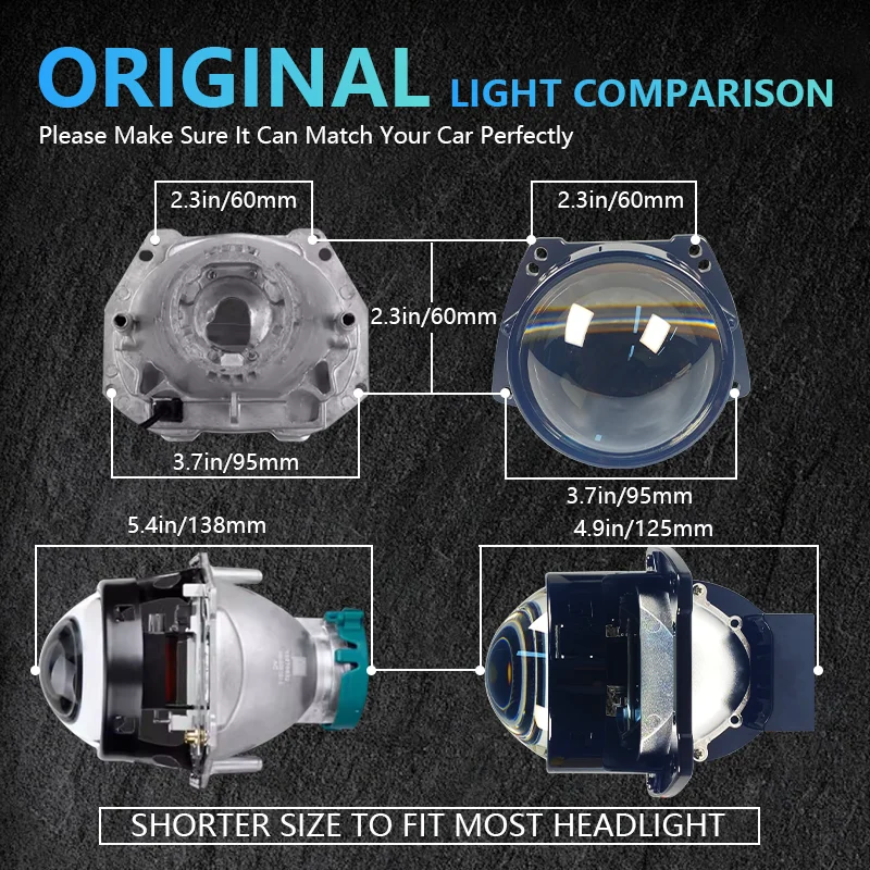 carolyn2PCS 3 بوصة ثنائية جهاز عرض (بروجكتور) ليد المصابيح الأمامية العدسات ل Hella LED أضواء العارض 120 واط 40000LM ديود كشافات اكسسوارات السيارات #5
