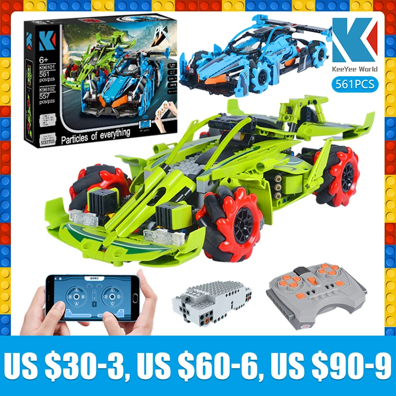 

KeeYee World K96101 KAIYU Technical APP Remote Control Moter Power 4WD Bricks Building Blocks Super Racing Car Program Toys Sets