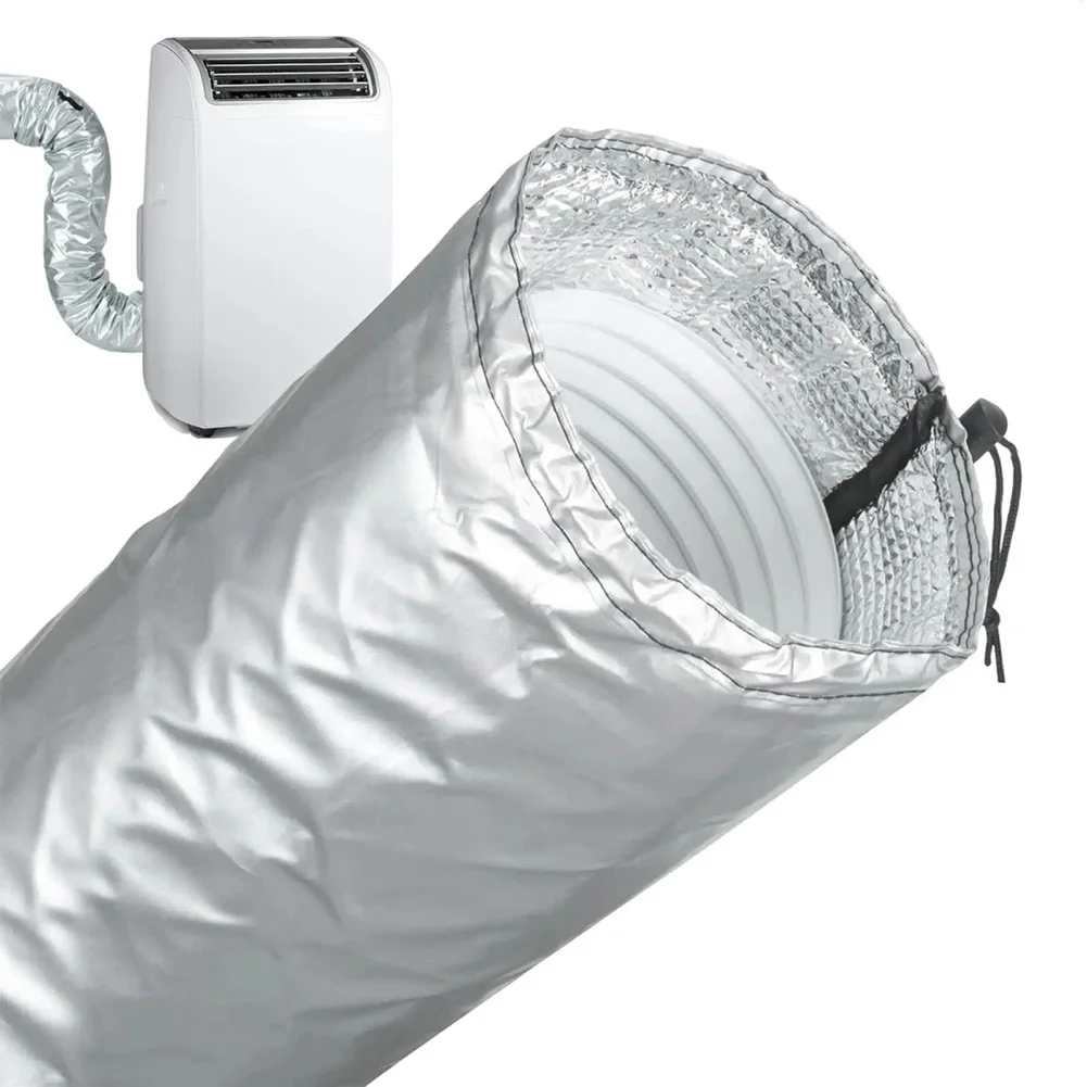 151x27cm Portable Air Conditioner Hose Sleeve Pearl Cotton Aluminum Foil Hose Waterproof Heat Insulation Hose Sleeve Cover