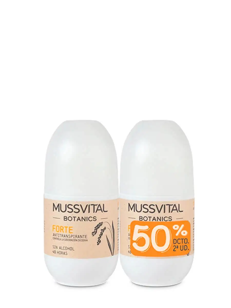 Mussvital botanics forte duplo Deodorant roll-on 2x75ml-strong deodorant for excessive sweating