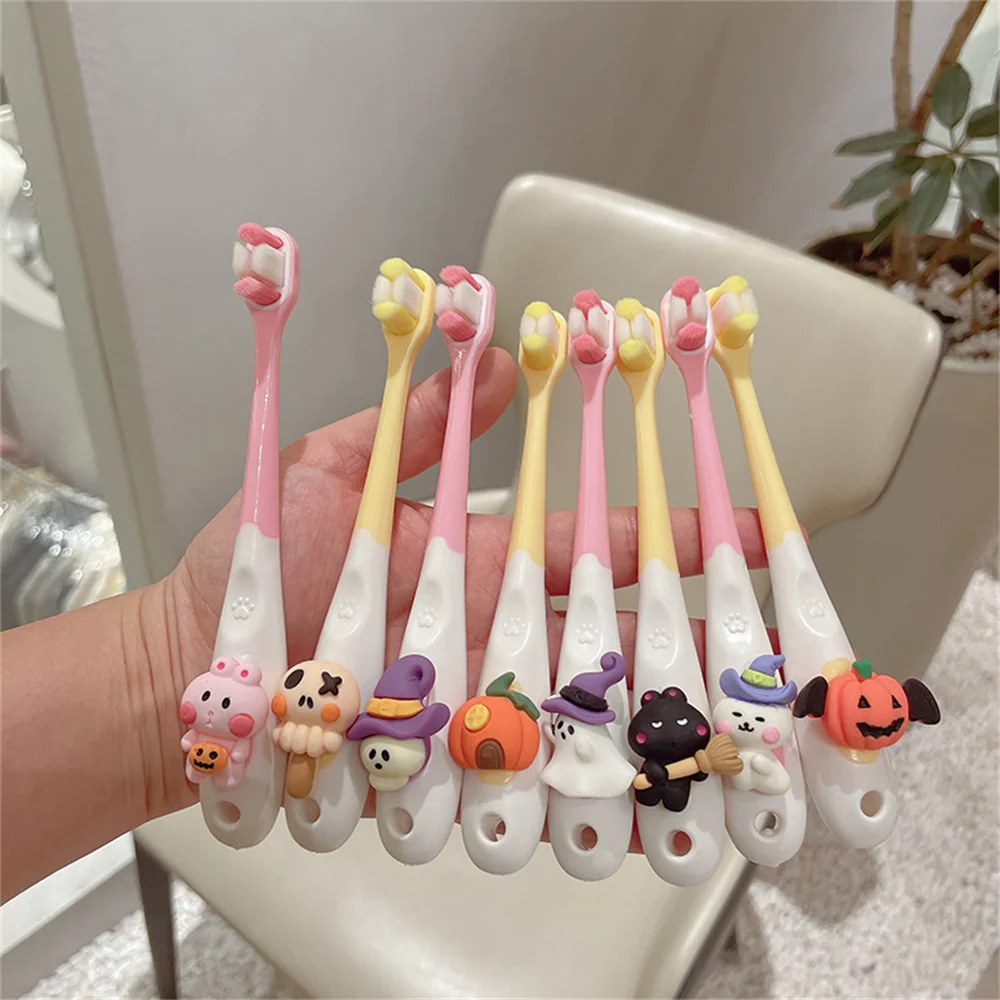 Durable Childrens Toothbrush Clean Does Not Hurt Teeth Easy To Clean Not Moldy Anti-slip Handle Cute Cartoon Toothbrush Soft