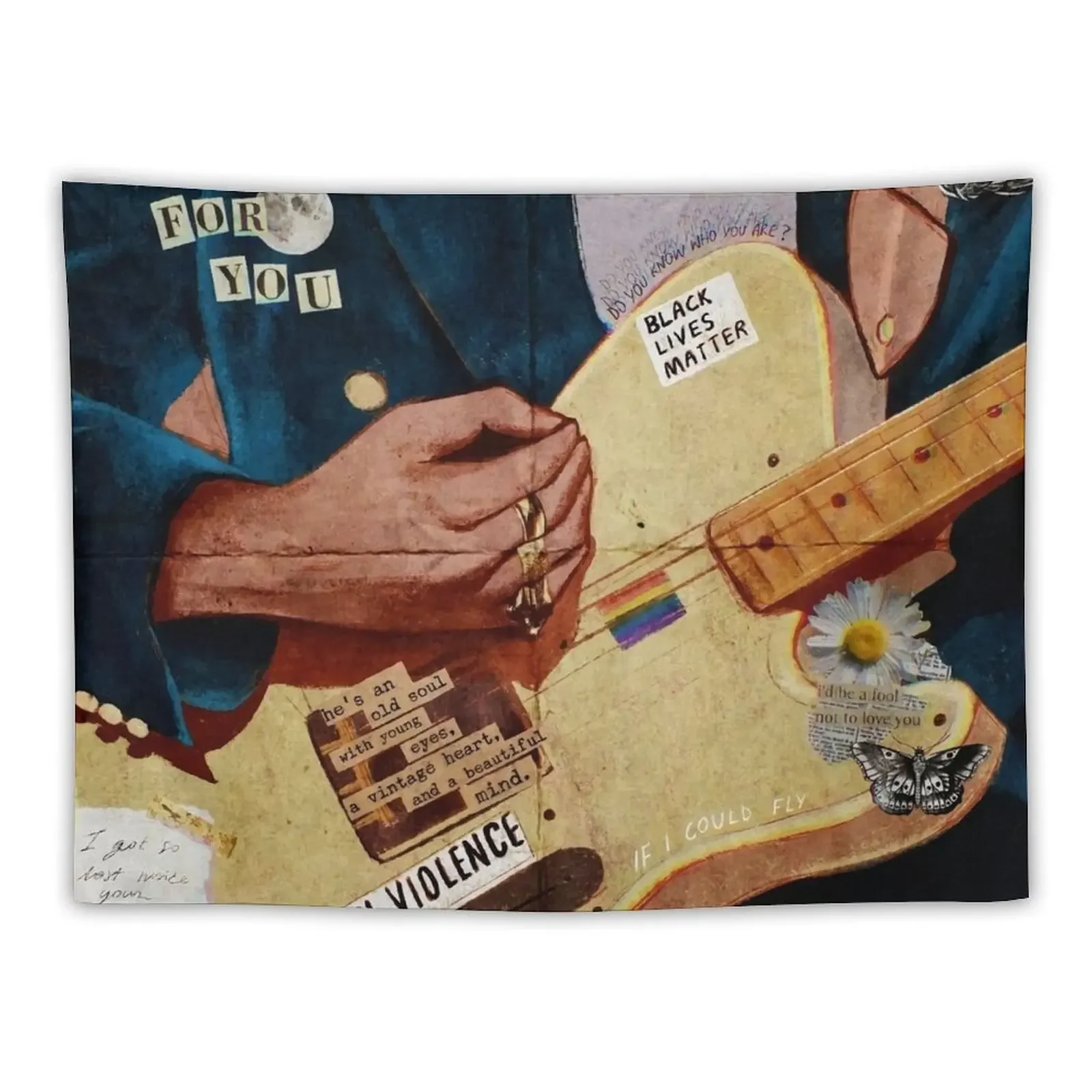 

Guitar Vintage Tapestry Wallpaper Bedroom Decoration Wall Living Room Decoration House Decor Tapestry