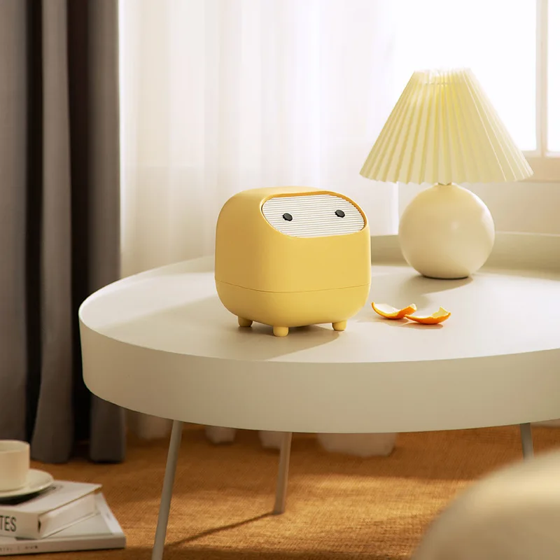 

Desktop Trash Can Mini Multifunctional Double Layer Contrasting Color Pressing Trash Can Household With Lid Living Room