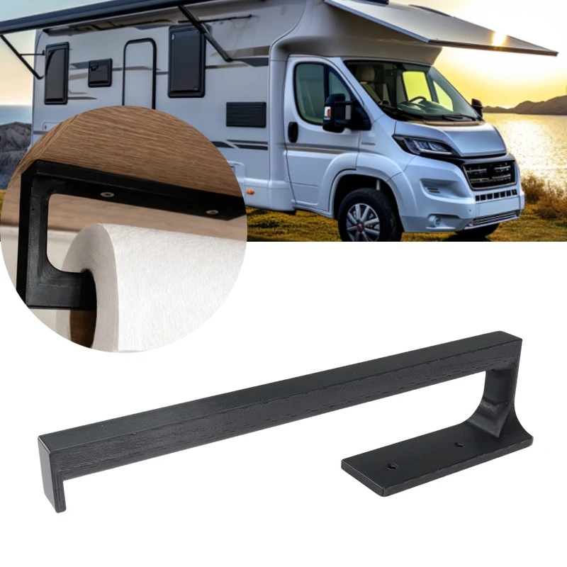 

1pc RV Storage Rack Camping Car Cabinet Bottom Mounted Napkin Paper Box Camper Van Accessories Napkin Paper Roll Storage Rack