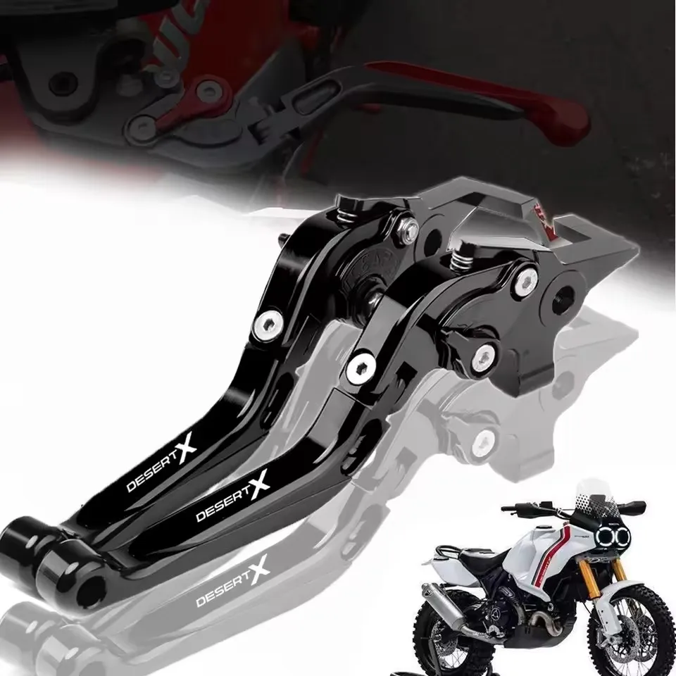 2021 2022 For Ducati Desert X Motorcycle Accessories CNC Adjustable Extendable Foldable Brake Clutch Levers