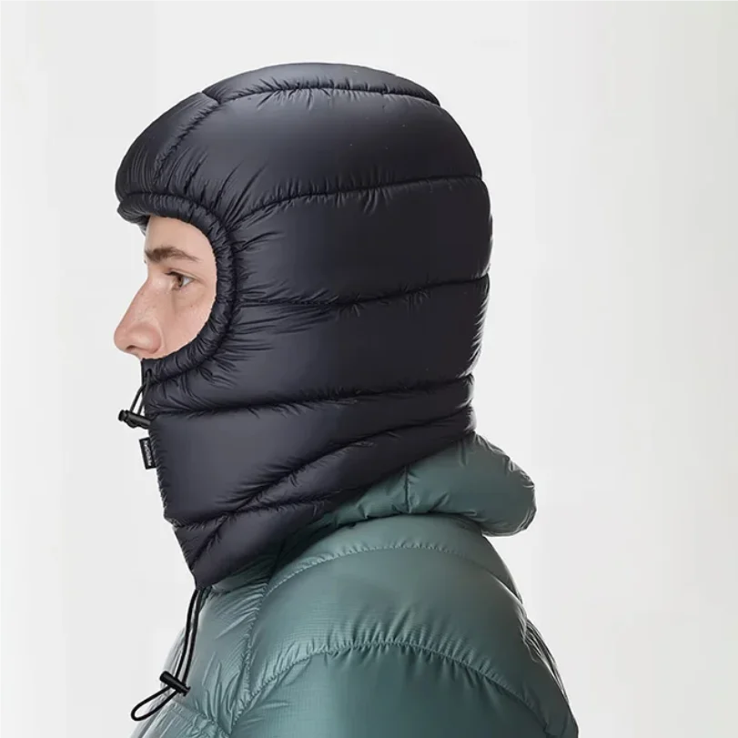 

Пуховая шапка с гусиной уткой, бархатная зимняя теплая уличная водонепроницаемая спортивная шапка для кемпинга, пешего туризма, скалолазания, холодная шапка на шнурке