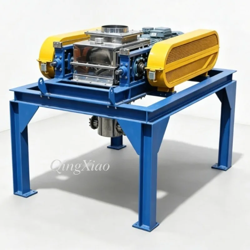 High Efficiency Double Roll Crusher With Layer Compression Crushing Principle For Mineral Glass Low Over Crushing Rate Deposit