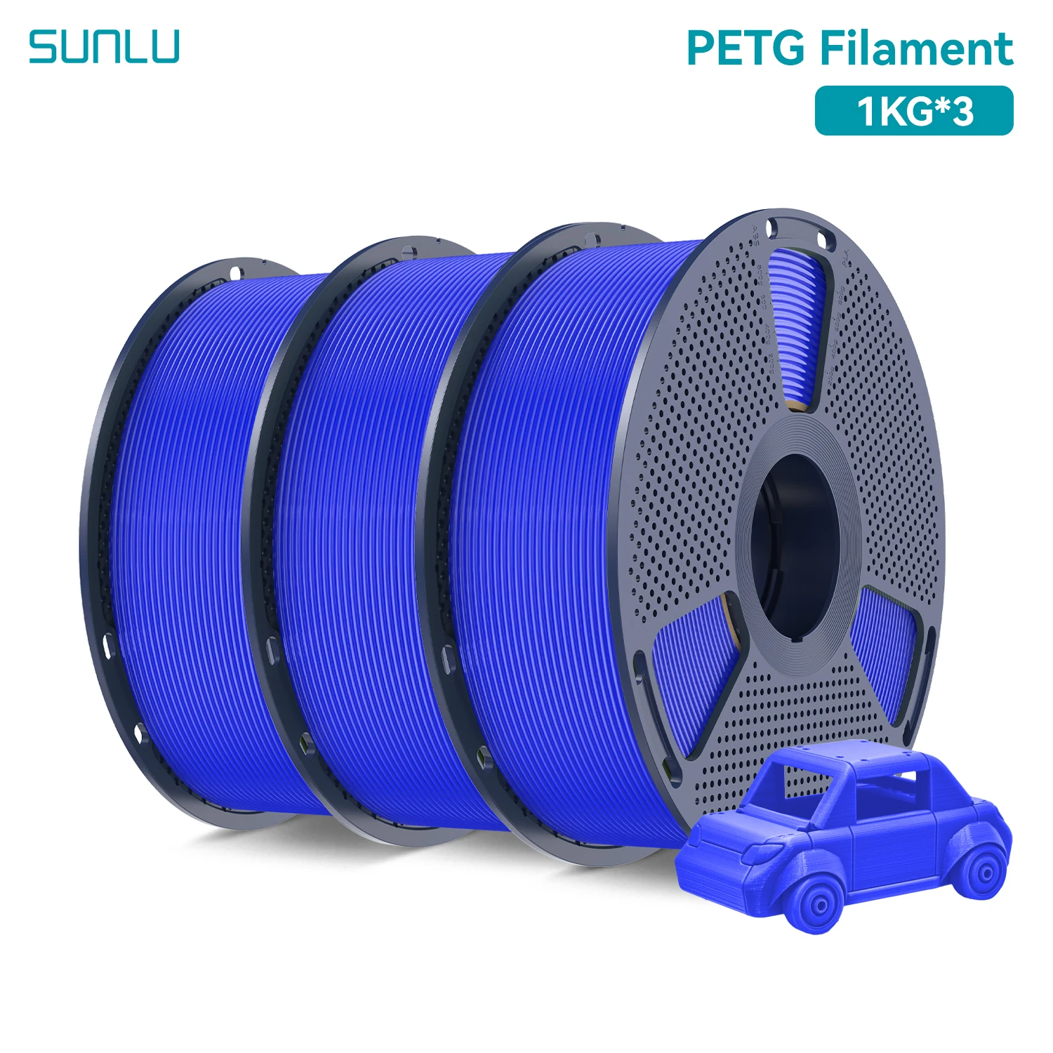 SUNLU 1,75mm PETG 3D-Filament Hohe Zähigkeit Verwicklungsfrei Einfaches Drucken Mehrfarbiges PETG-Filament für die Meisten FDM 3D-Drucker