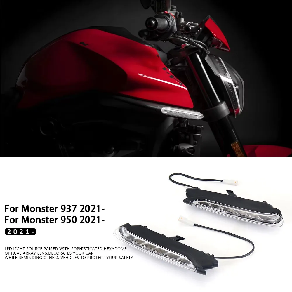 

2021 2022 2023 For DUCATI MONSTER 937 Monster 950 New LED Turn Signal Light Motorcycle Accessories Front Indicator Flasher