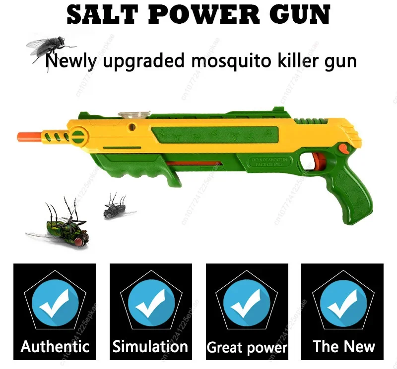 Nuevo modelo de pistola para moscas y mosquitos 3,0, regalo para el Día de los niños, pistola de sal, escopeta, pistola de juguete para adultos, pistola para mosquitos y moscas