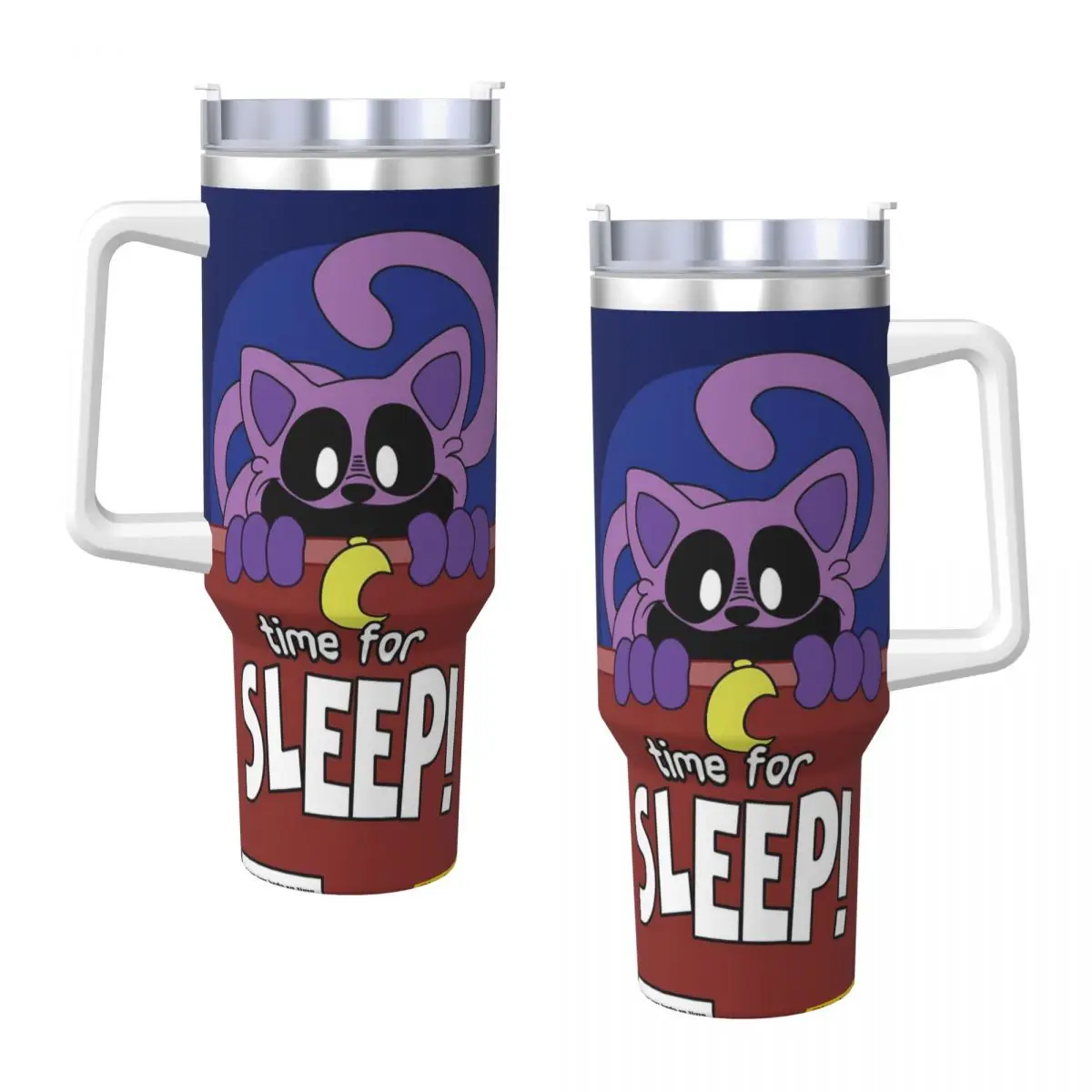 Smiling CatNap Dogday Stainless Steel Tumbler Travel Mugs Cup Large Thermal Cups Heat Preservation Drink Milk Tea Water Bottle