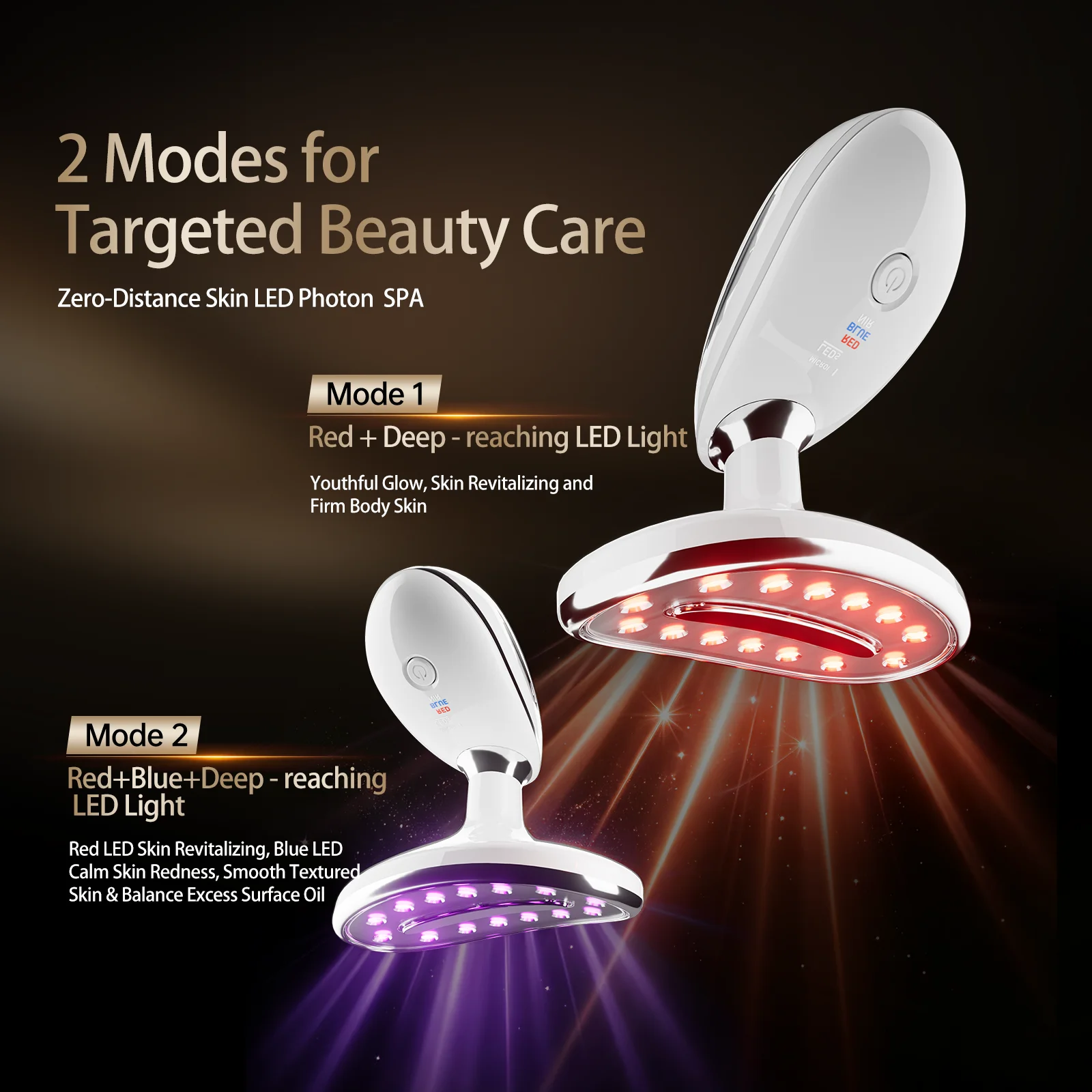 LED Photon Skin Care Device with EMS Microcurrent Lifting Firm Wrinkle Reduction Beauty Tool for Face Neck Body Gift for Ladies