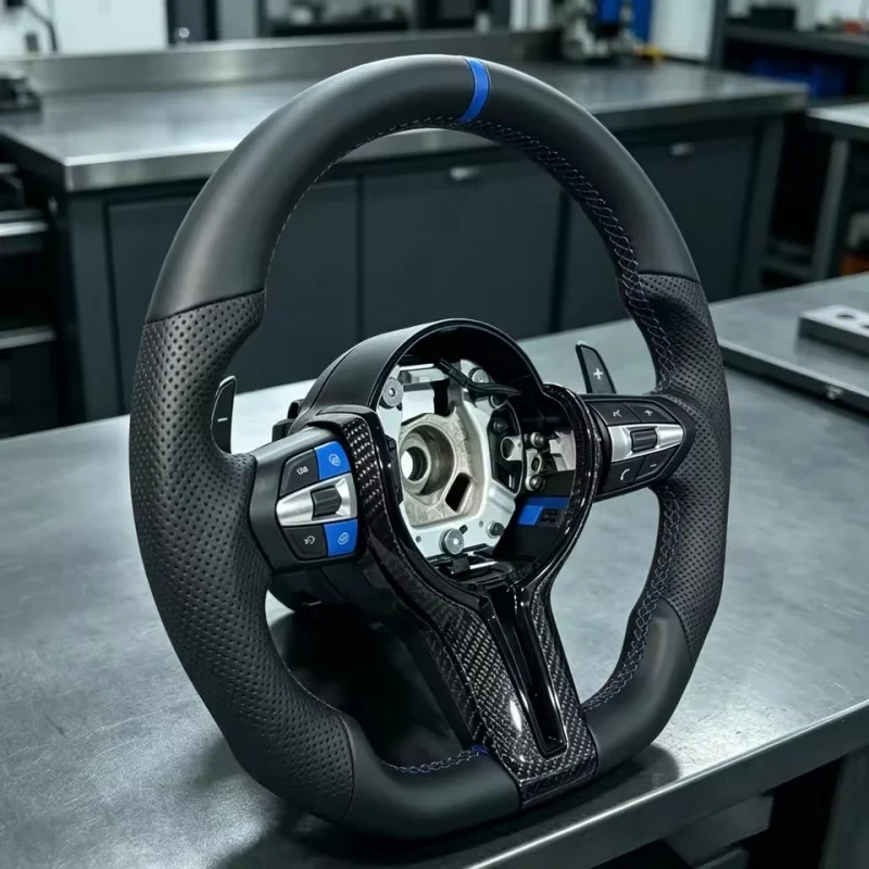 Customized Microfiber Leather Car Steering Wheel For BMW F10 F20 F30 F01 M2 F87 M3 F80 M4 F82 E90 E71 X5 X3 M5 Steering Wheel