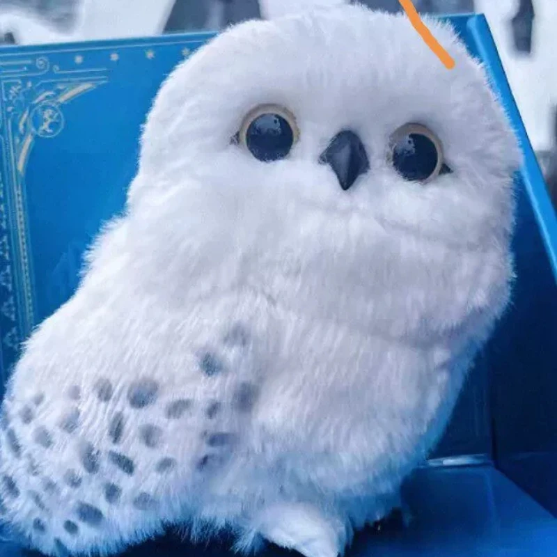 Hedwig Owl Plush Toy Interactive Standing Shoulder Stuffed Animal Soft Fluffy Companion For Adult Bedroom Decor Collection view 4