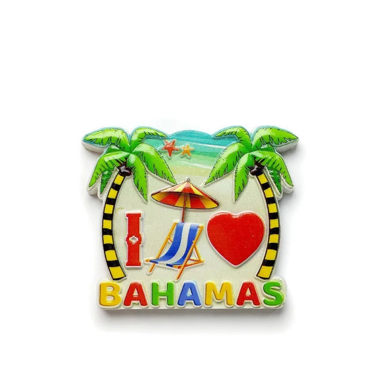 

Bahamas Tropical Beach Tourist Souvenir Creative Gift Fridge Magnet