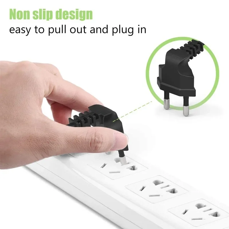 IEC C7 الشكل 8 كابل الطاقة اليورو الاتحاد الأوروبي الأوروبي 90 درجة زاوية 2 الشق التيار المتناوب سلك إمداد الطاقة لأجهزة الكمبيوتر المحمول سامسونج فيليبس سوني LED TV