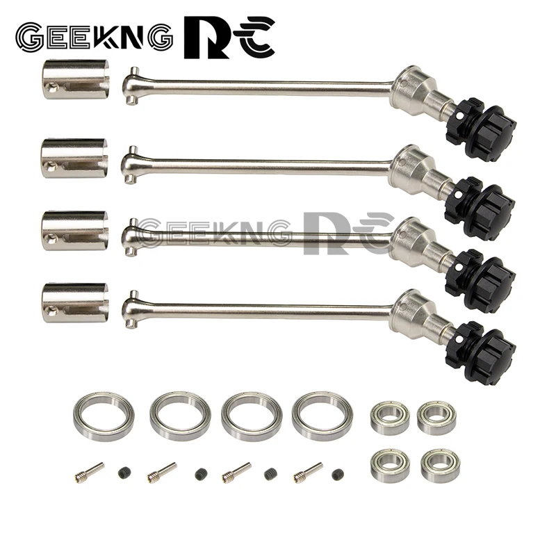 

4pcs Steel Extended Drive Shaft CVD with Splined Wheel Hex 8996X for 1/10 Traxxas MAXX WideMaxx RC Car Upgrade Parts