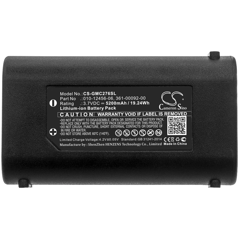 

GreenBatteryPowerCameronSino 5200mAh 3.7V 19.24Wh GPS,Navigator Li-ion Battery for Garmin 010-12456-06,361-00092-00,GPSMAP 276Cx