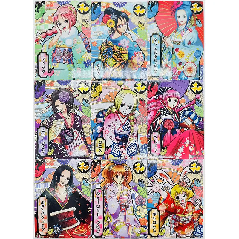 Anime ONE PIECE Rare WA Reflections Flash Cards Perona Nami ViVi Hancock Carrot Toys for boys Collectible Cards Birthday Gifts