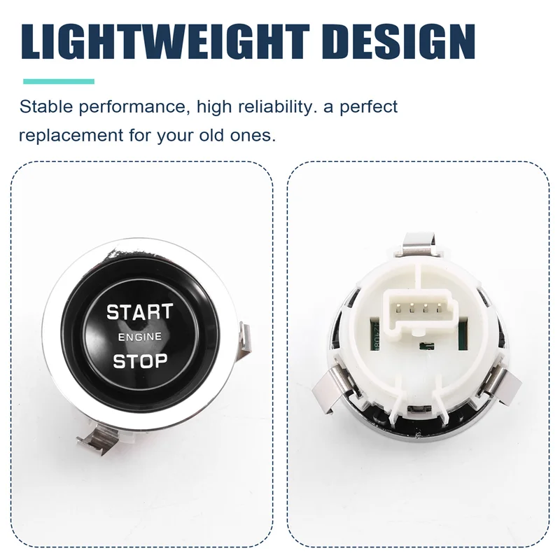 

ABXN-Car Ignition Stop Start Button Switch C2D23763 For Jaguar XJ 2010-2013 Engine Start Switch One Button Start Switch