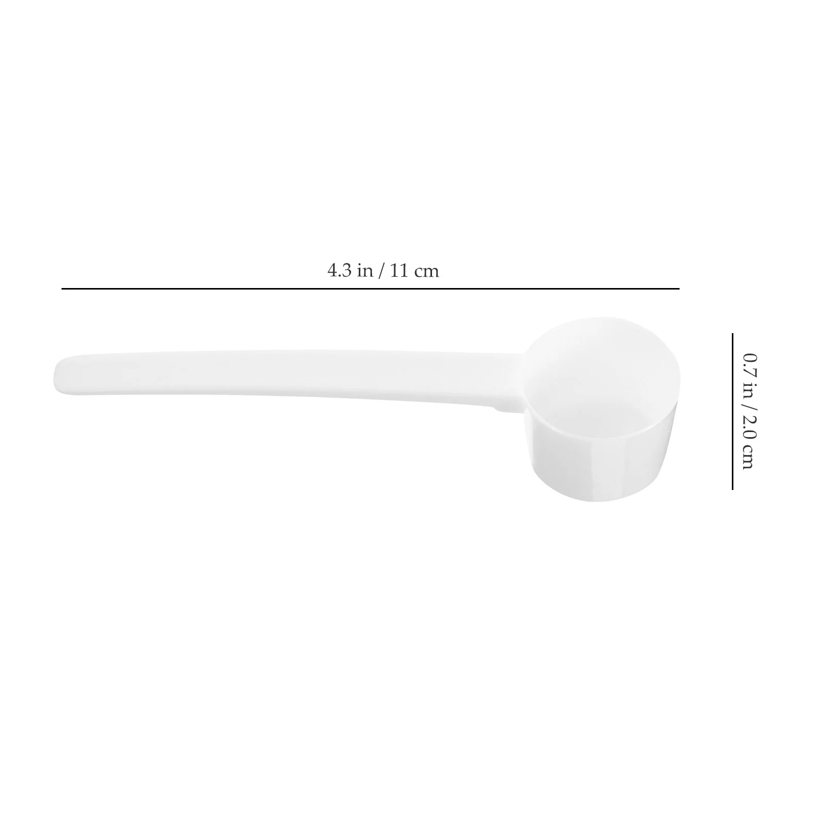 

10pcs Milk Measuring Coffee Scoop Plastic Long H White Corrosion Resistant Easy Clean Recyclable Kitchen