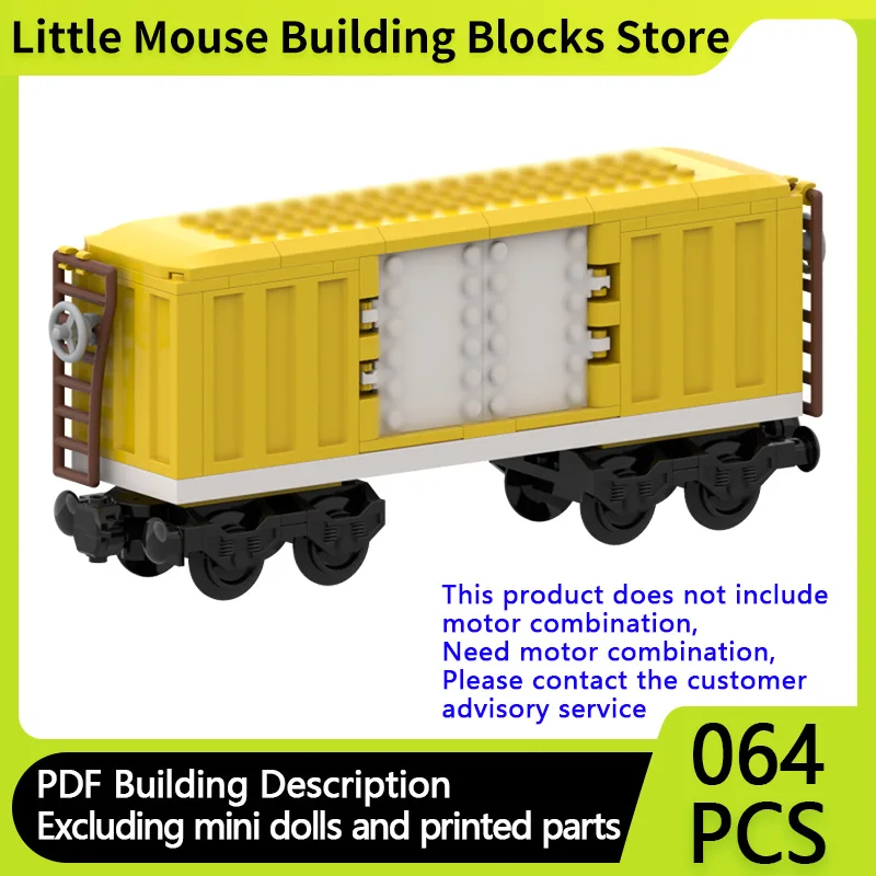 

Набор для сборки модульной железной дороги: модель городского автомобиля, грузовой вагон, технологичные строительные блоки MOC, игрушки для детей, подарки на праздники