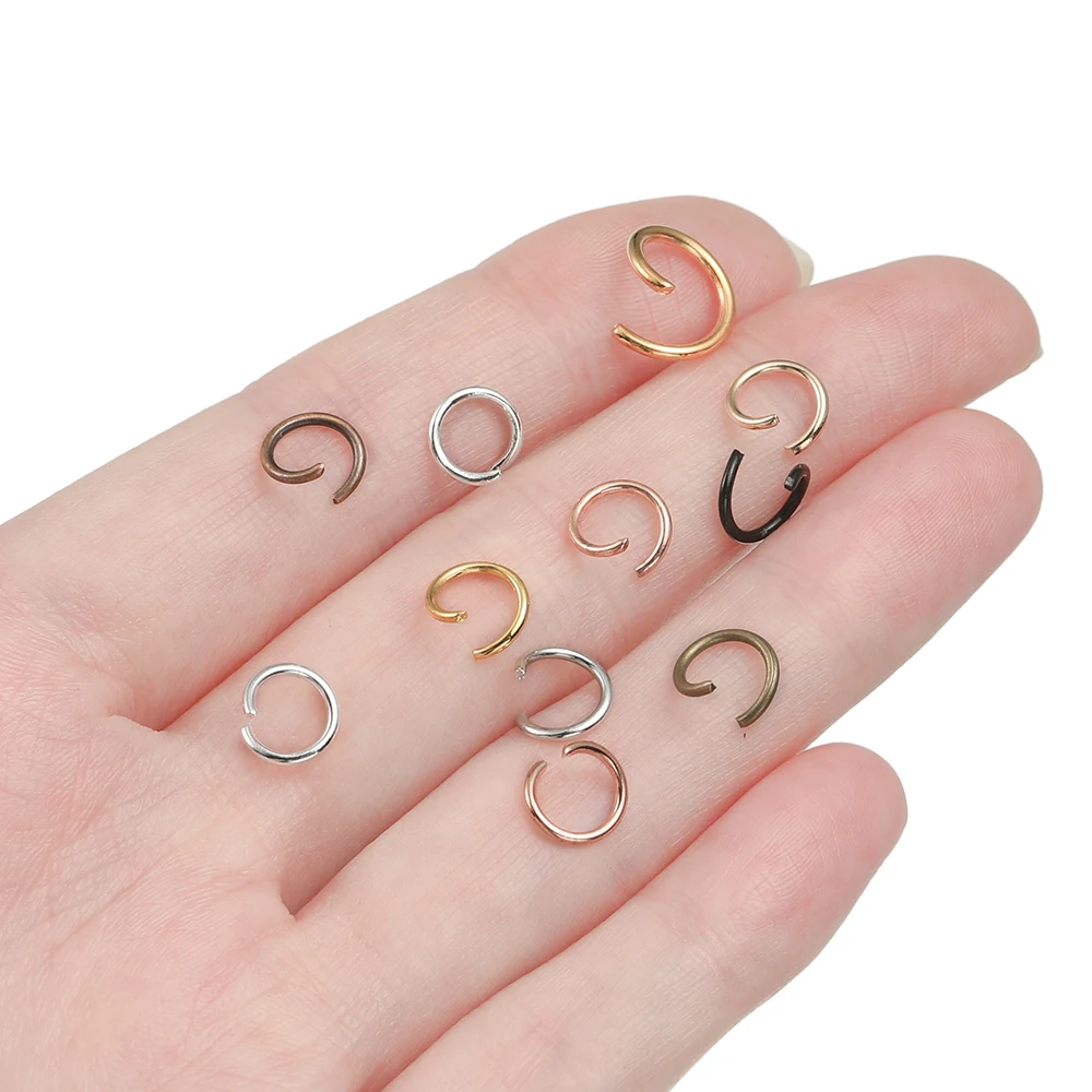 100pcs/lot 0.7x4mm Iron Opening Jump Ring Necklace Split Connectors Rings For DIY Jewelry Making Crafts Supplies Findings