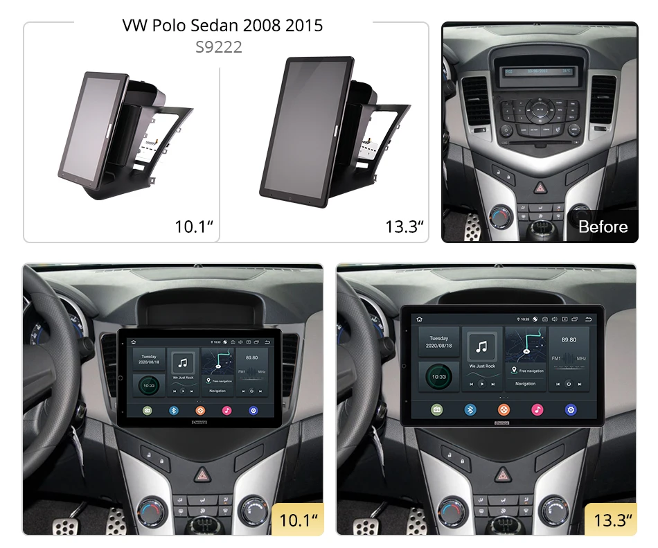 1920*1080 Nano Ownice Android 12.0 for Chevrolet Cruze 2009-2014 Car Radio Video Audio 13.3