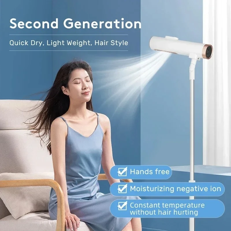 Vertical Stand Hair Dryer, Hands Free Negative Ion Auto Standing Blow Dryer, Fast Drying Hair Styling Gift