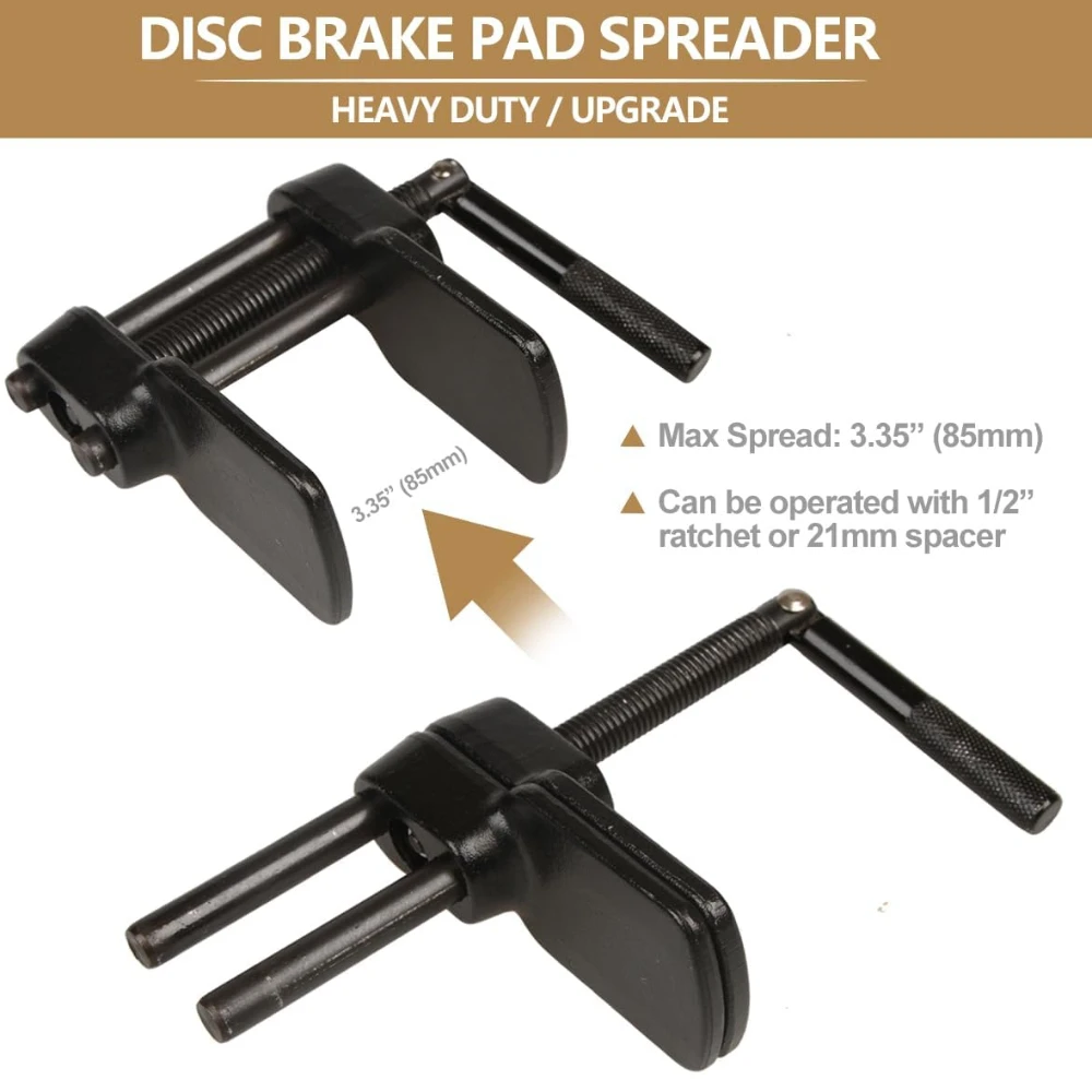 Disc Brake Piston Pad Spreader Removal Tool Heavy Duty Upgrade Brake Caliper Compressor Tool Disc Brake Pad Spreader Separates