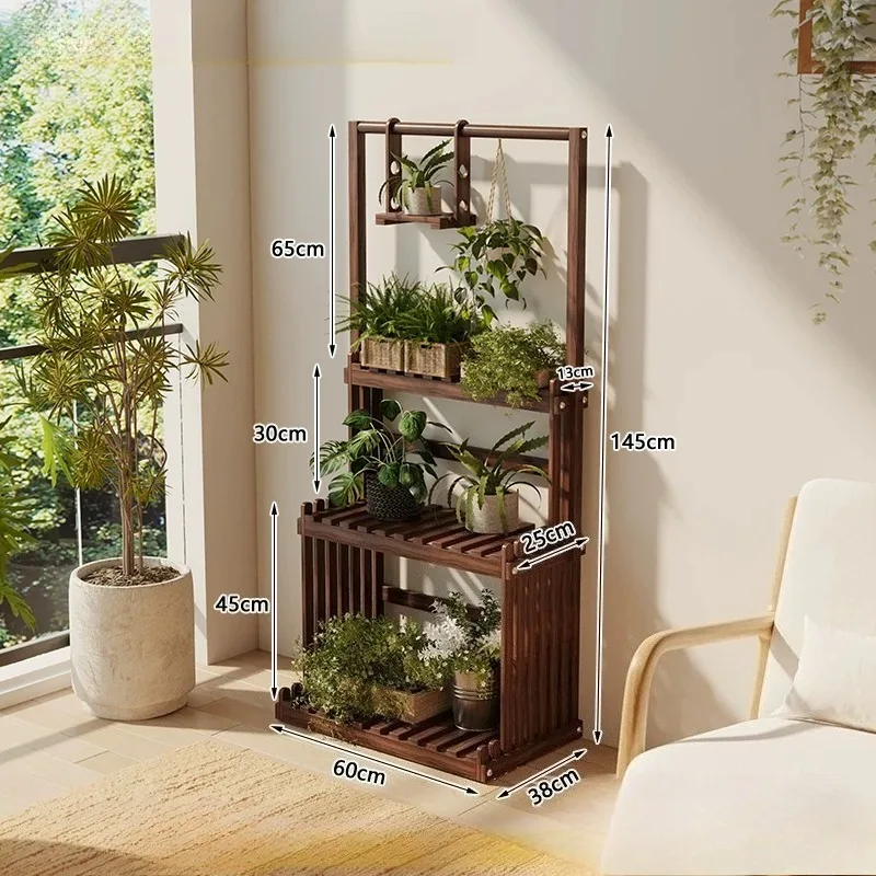 Wall Corner Plant Stand Wooden Flower Display Balcony Plant Stand Big Outdoor Giardino Arredamento Esterno Patio Furniture
