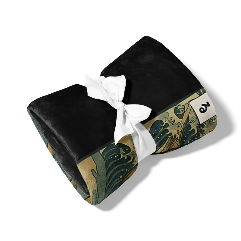Aertemisi Tung Tung Tung Sahur Ukiyo-e Japanese Style Pet Blanket for Small Medium Large Dog Cat Puppy Kitten Couch Sofa Bed